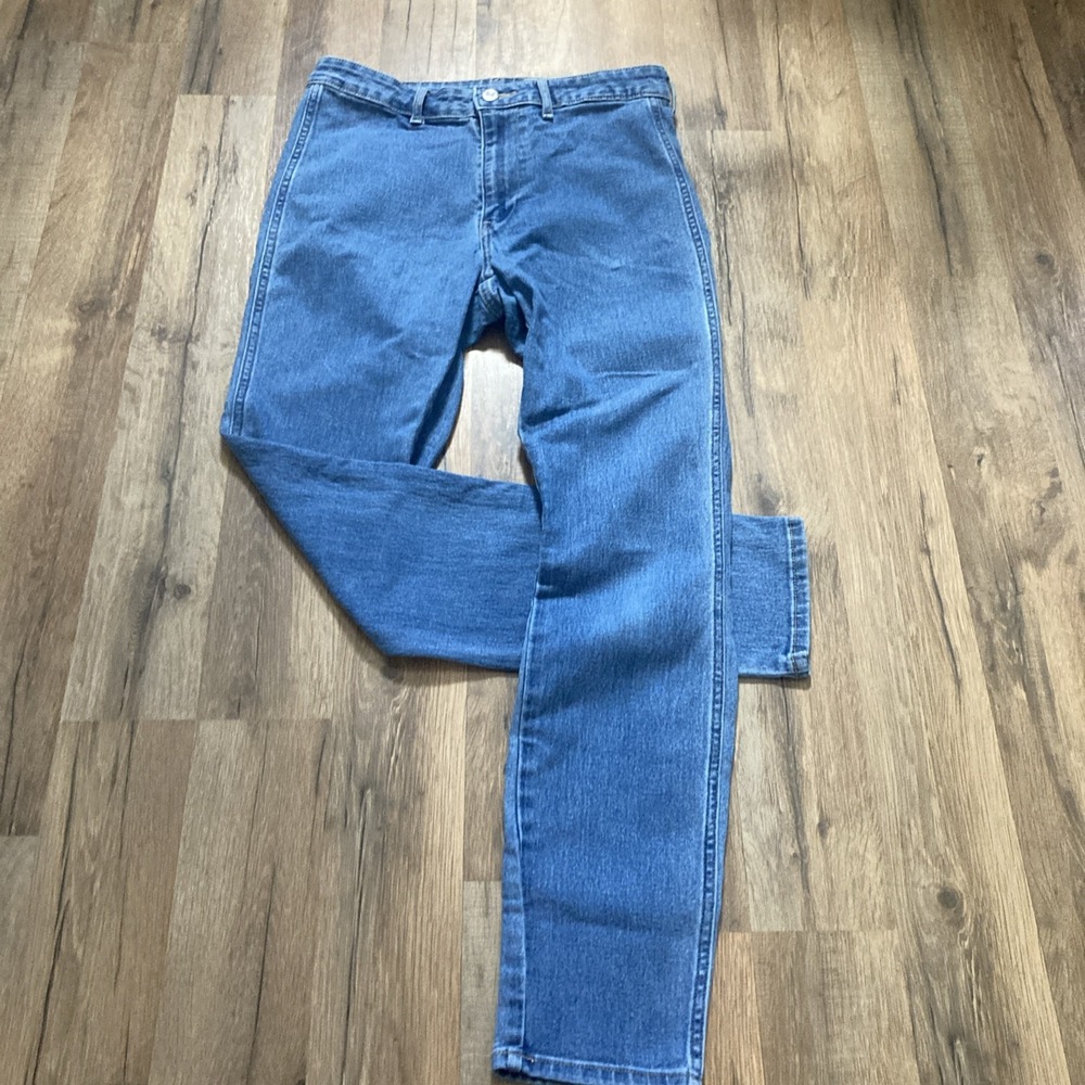 H & M Women's Skinny High Waist Stretch Denim Blue Jeans Size 27 Mom Jean